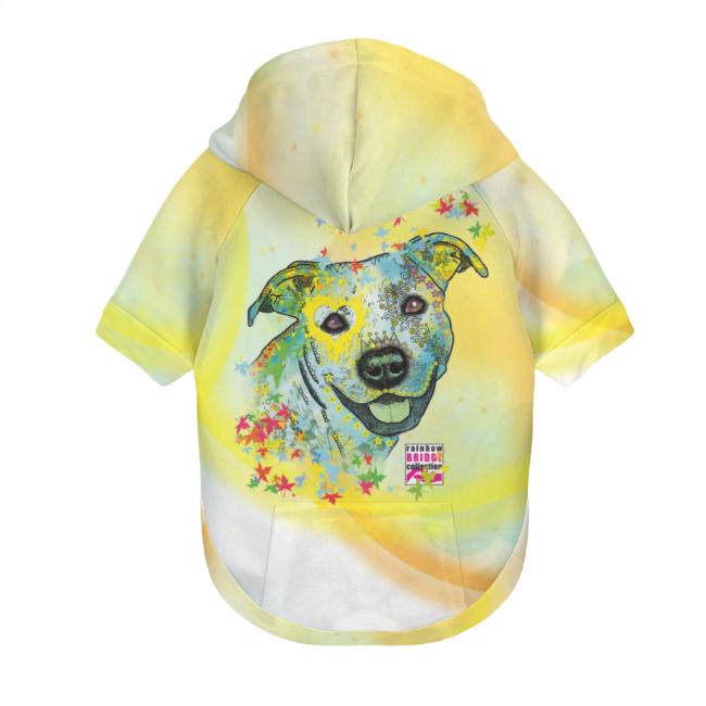 Hunde-Hoodie, Hundemotiv Kiki – bunte Popart, gemütlich, waschbar, Polyster